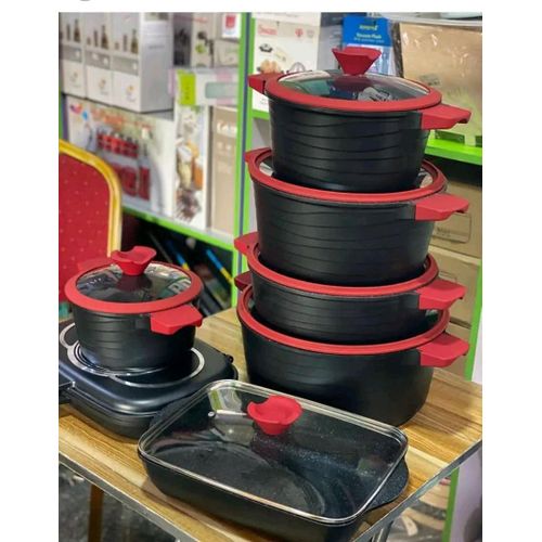 14 PCS Set Diecast Granite Pots & Frying Pan