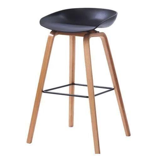 Wood Nordic High Kitchen Island Design Bar Stools