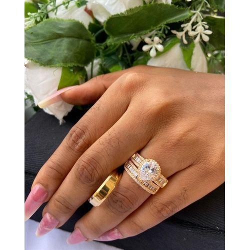Original Quality + 5 Years Warranty Non Fading Weddings Ring