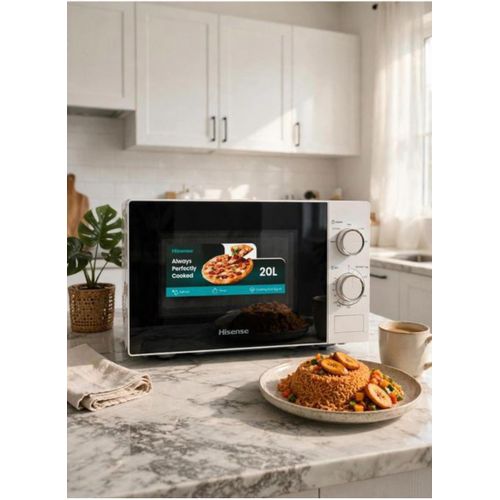 High Quality Hisense 20L Microwave Oven-Manual Control-Defrost Function-Cooking End Signal-White-MMO20