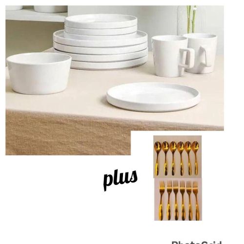 16 pcs dinner set plus 12 pcs cutlery set