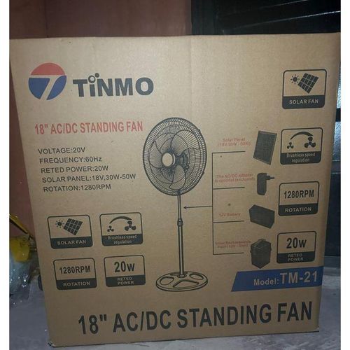 18inch ACDC powerful standing fan Prepaid Meter Friendly