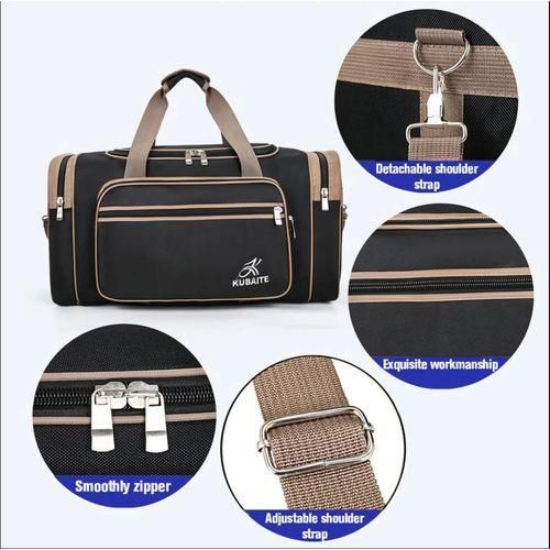 EXPANDABLE LARGE CAPACITY TRAVEL DUFFEL BAG Gym Camping Vacation Canvas Men And Women Premium Leather Sports & Travel Holdall