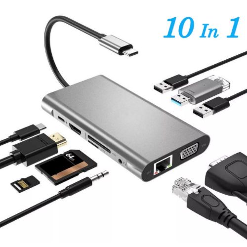 USB Type-c Multi Function Adapter 10 In 1