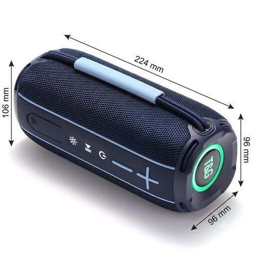 TG-696 New Arrival Wireless Bluetooth Portable Fabric IPX5 Waterproof Speaker Stereo Bass Woofer RGB Light TWS BOOMBOX Speaker BLUE