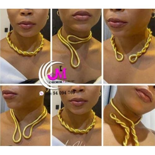 Luxruy Multipurpose Bendable Necklace Gold Punk Flexible Bracelet Twistable Snake Choker for Women
