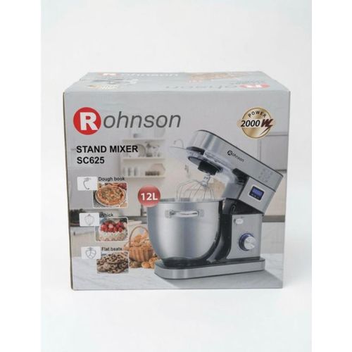 Advanced 12L Commercial Stand Mixer 2000W Electric Food Mixer With Stainless Steel Bowl & Multiple Mixing Attachments