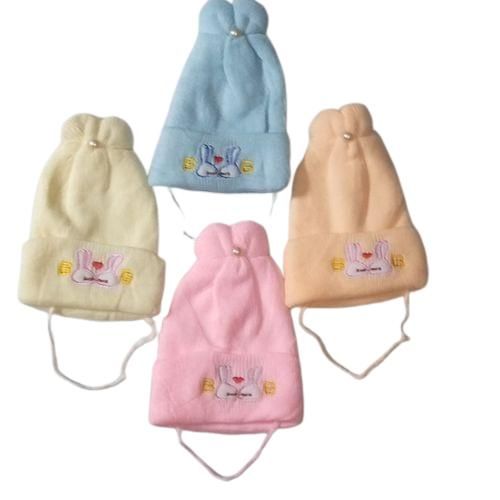 New Born 4 In 1 Baby Cap With Rope