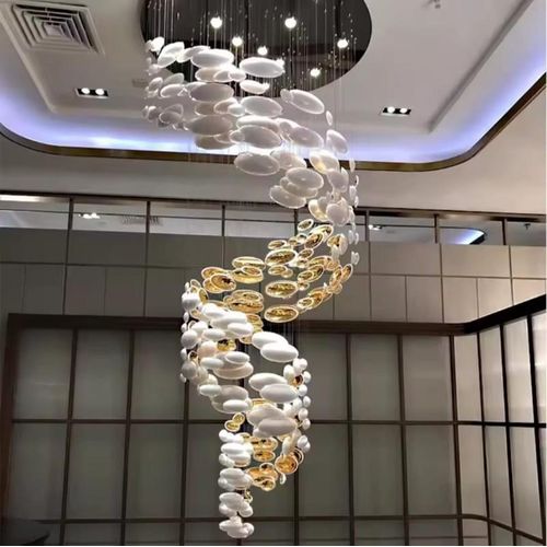 Modern Spiral Pebble/Cobblestone Cascading Chandelier 1200mm 5.0meter