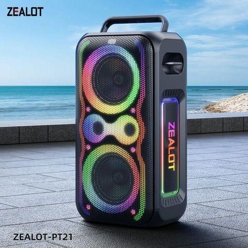 PT21 200W Powerful Wireless Party Speaker TWS Pairing Loud Stereo Sound Deep Bass Subwoofer Dynamic RGB Light for Outdoor
