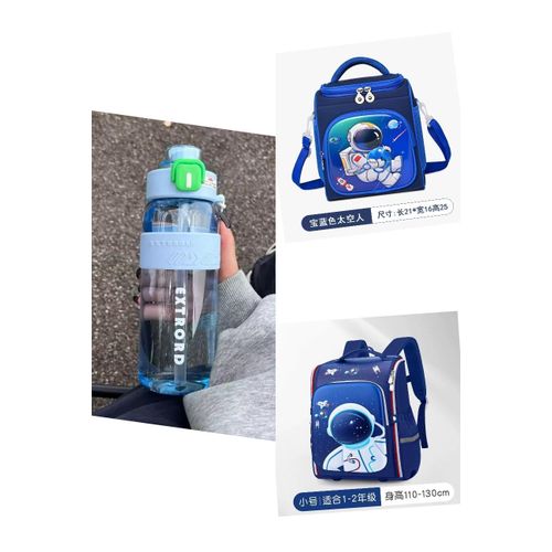 Luxury super quality school bag, lunch bag, and 1200ml water bottle