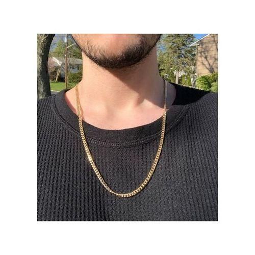 MENS THIN GOLD CLASSY CHAIN(NON FADED)