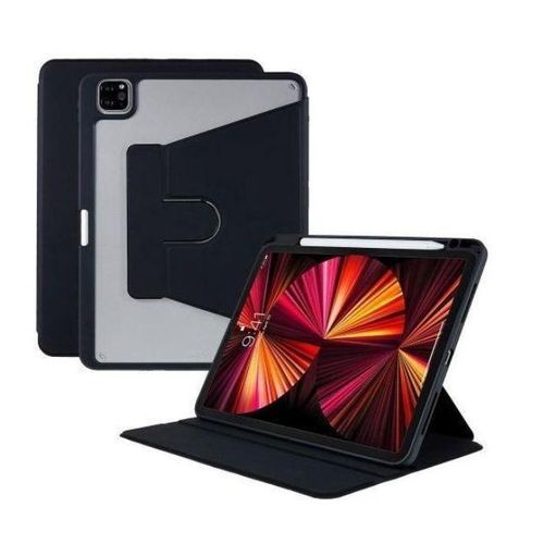 Leather flip case for iPad pro 11 2024 (m4) / iPad air 7 / air 6 11 inches - black