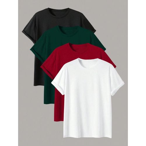 4 SET PLAIN ROUND NECK POLO T-SHIRT