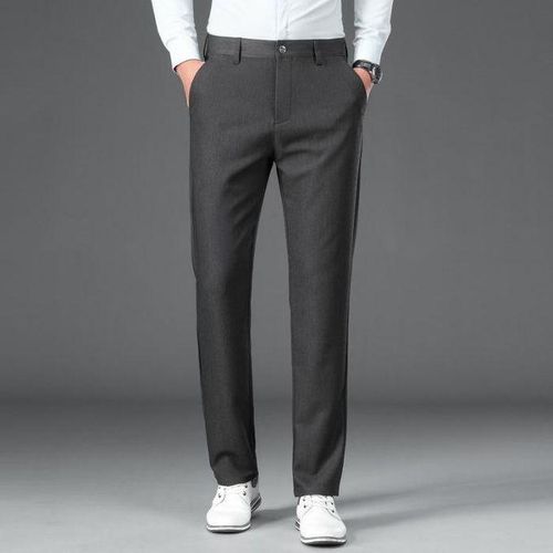 Men's Corporate Quality Smart Office Plain Ash Suit Trouser