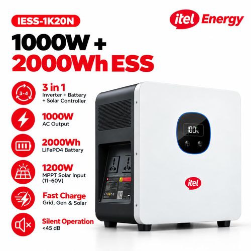 Power Tank 1000 1000W Inverter + 2kWh LiFePO4 Battery All-in-One Solar Power Station