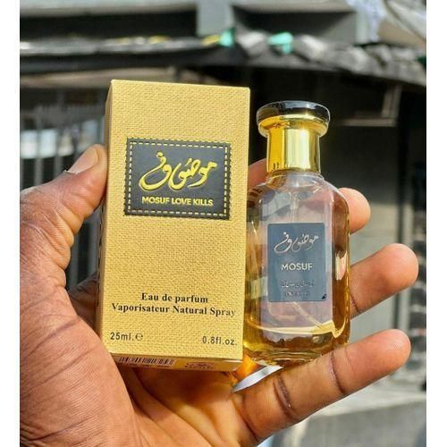 Nafdac No. A2-103590 MOSUF LOVE KILLS EAU DE PARFUM 25ML