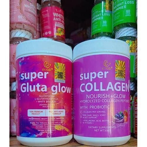 Super Collagen With Probiotics Powder & Super Gluta Glow Powder