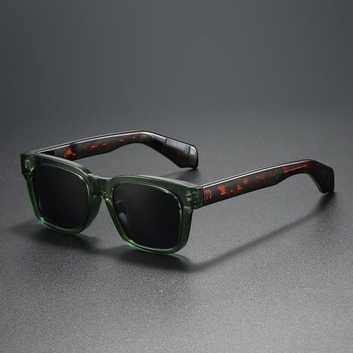 Fashionable Green Frame Gray Leopard Print Unisex San Antonio Sunglasses