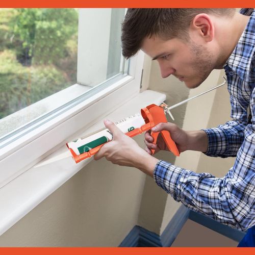 Caulking Gunn, Caulk Gunn No Drip,Sealant Finishing Tool. Grout Scraper for Kitchen Bathroom Window Sink Joint, 1/10 Gallon Cartridge 10: 1 Thrust Ratio, 10 oz