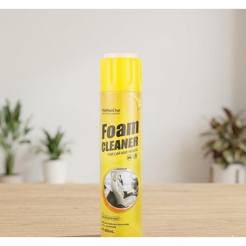 Multipurpose Foam Cleaner Spray 650ML for Car and House - Car Interior Cleaner, Car Seat, Dashboard, Leather, Upholstery, Carpet, Sofa, Kitchen and Bathroom Stain Remover, Deep Cleaning Foam
