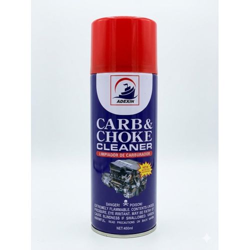 Adexin Carb & Choke Cleaner Spray 450ml – Fast-Acting Carburetor Cleaner for Engine Performance, Removes Dirt, Carbon Deposits & Grease