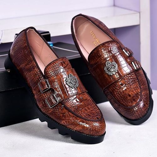 NEW, ARRIVAL CROWN BARGE BUCKLE DESIGNERS SHOE BROWN