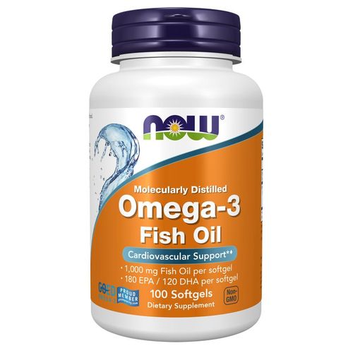 Omega-3 Fish Oil, Molecularly Distilled x100 Softgels