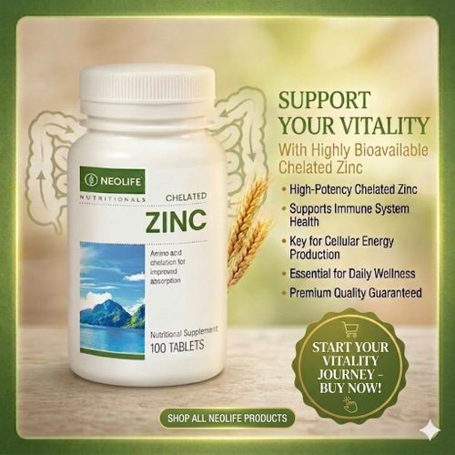 Neolife Chelated Zinc - 100 Tablets -single- Highly Absorbable Zinc For Immune
