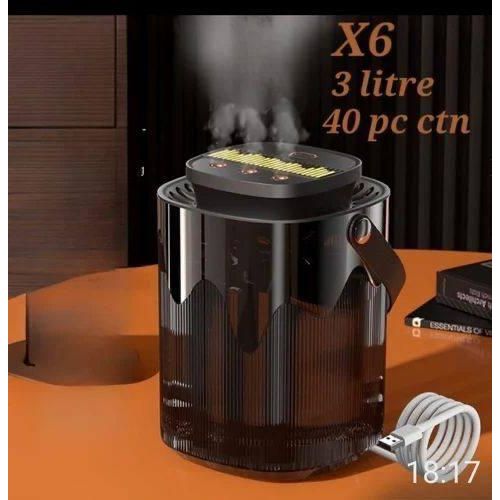 3L Rechargeable Air Humidifier - Triple Spray Ultrasonic Mist Diffuser with LED Light