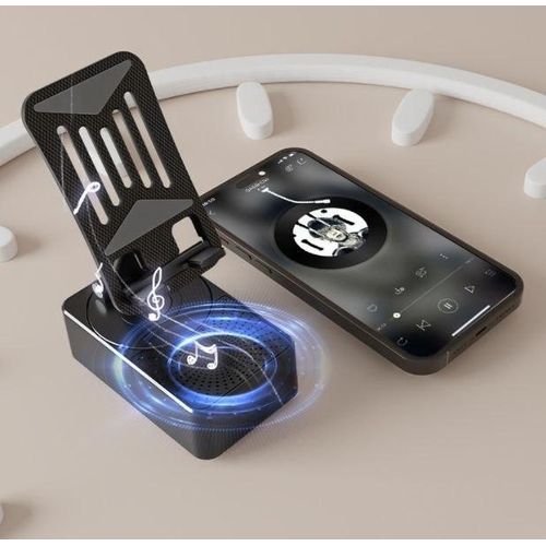 Wireless Bluetooth Speaker with Phone Stand – Portable Bass Stereo Speaker for Android & iPhone