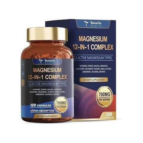 Magnesium 12-in-1 Complex – High-Absorption Magnesium Types For Energy, Sleep & Muscle Support – 120 Capsules