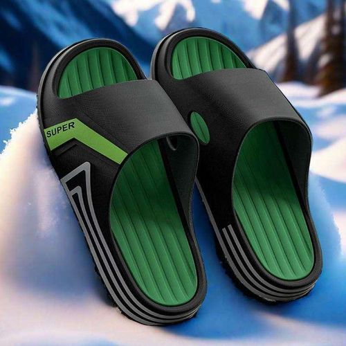 Super Soft Slippers Men's outdoor Wear fashionable Indoor Home Non-Slip Wear-Resistant Casual Slippers White Black