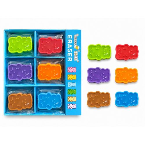 30Pcs Gummy Bear Shaped Eraser Set - Cute Teddy Bear Rubber Erasers For Kids