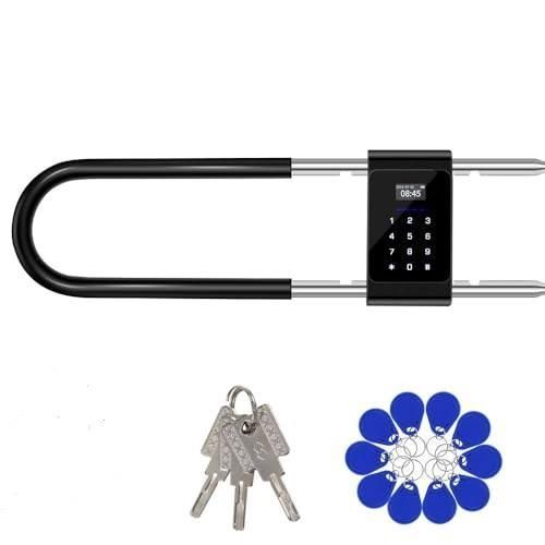Smart Electronic U-Shaped Lock With A Keypad Fingerprint Security Sensor