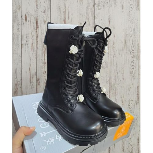 New Children Girl's Long Boot - Black