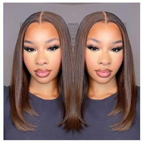 Short Bob With Caramel Highlight