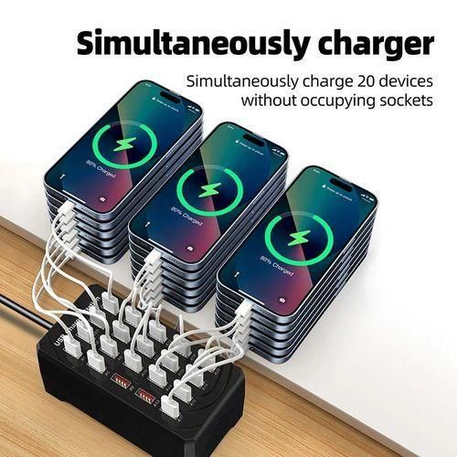 20 Multi Port USB Smart 100W Charging Station