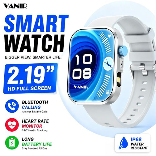 2.19 HD Big Screen Smart Watch with Bluetooth Calling Fitness Tracker Multi Sport Long Battery Life Stylish Smartwatch for Men Women Compatible with iPhone Android Samsung Tecno Infinix Camon Hot