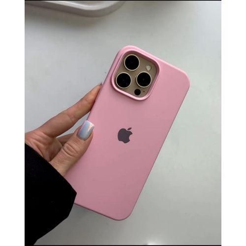 iPhone 12 Pro Max Silicone Phone Case & Pouch With Camera Protection - Scratch Resistance, Shockproof Protective Case - ( Pink )