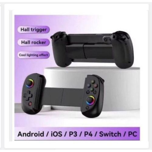 D8 Telescopic & Wireless Mobile Phone Gamepad with Turbo 6-axis Gyro, Vibration Bluetooth - Compatible 5.2 for Android, iPhone, Switch, PS4 & PC