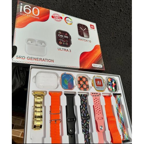 i60 ULTRA SUIT 12 In 1 SMARTWATCH 2 WATCH INSIDE