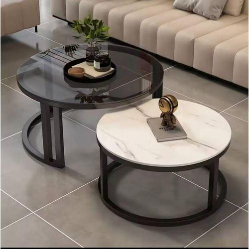 2 in 1 Beautiful Modern Marble Center Table