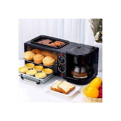 Multipurpose 3 In 1 Breakfast Maker - Oven, Grill and Coffee Maker