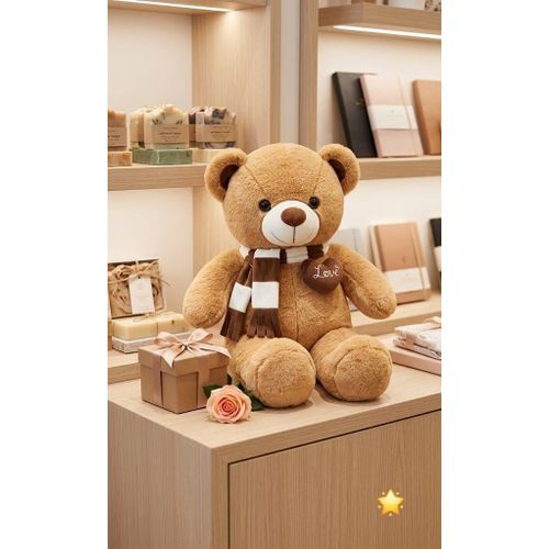Home Teddy Bear Stuffed Animal Large Teddy Bear Cuddly Plush Toy for Girlfriend Kids inches Chocolate- 100cm