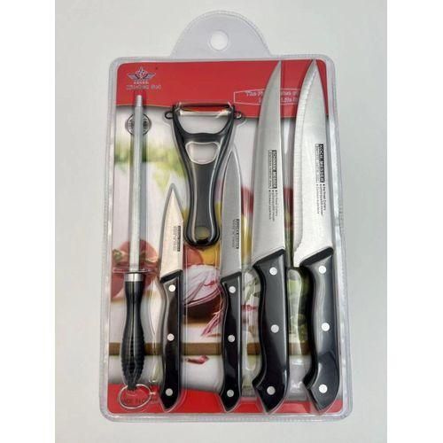 Knife Set 6PCS KITCHENWARES (4PCS KNIVES + KNIFE SHARPENER + CHOPPING BOARD)