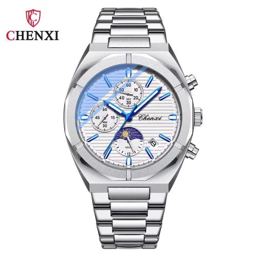 Men Watch Luxury Brand Multifuction Quartz Steel Calendar Males Watches