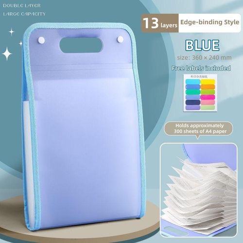 Vertical File Folder Portable Expanding Exam Paper A4 Document Organizer