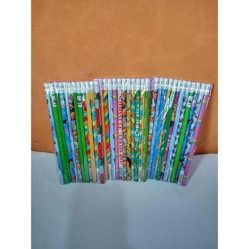 12 X 3 Pack Kids Writing Pencils With Eraser Attached
