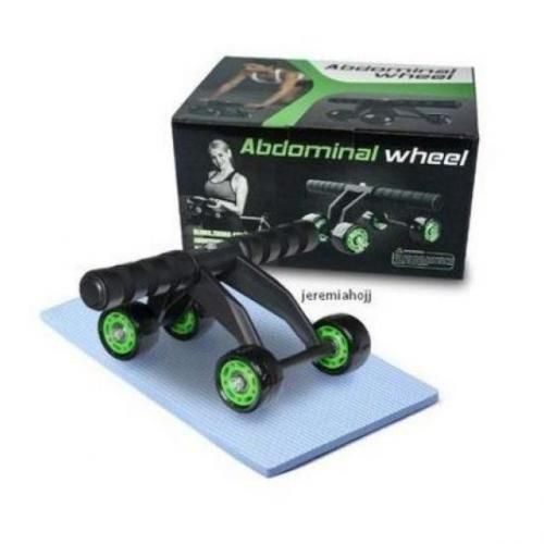 4-Wheel Abdominal Exercise Roller with Knee Support